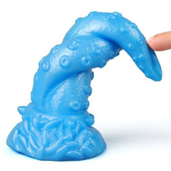 FantasyColors Gode Octopus 15 x 5.5cm Bleu